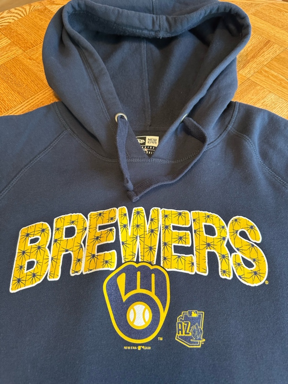 Milwaukee Brewers Navy Blue Pullover Hoodie 2XL XXL